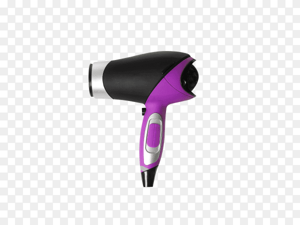 Modern hair dryer on transparent background PNG
