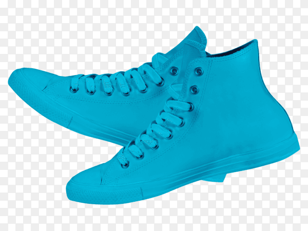 Pair of new sneakers on transparent background PNG