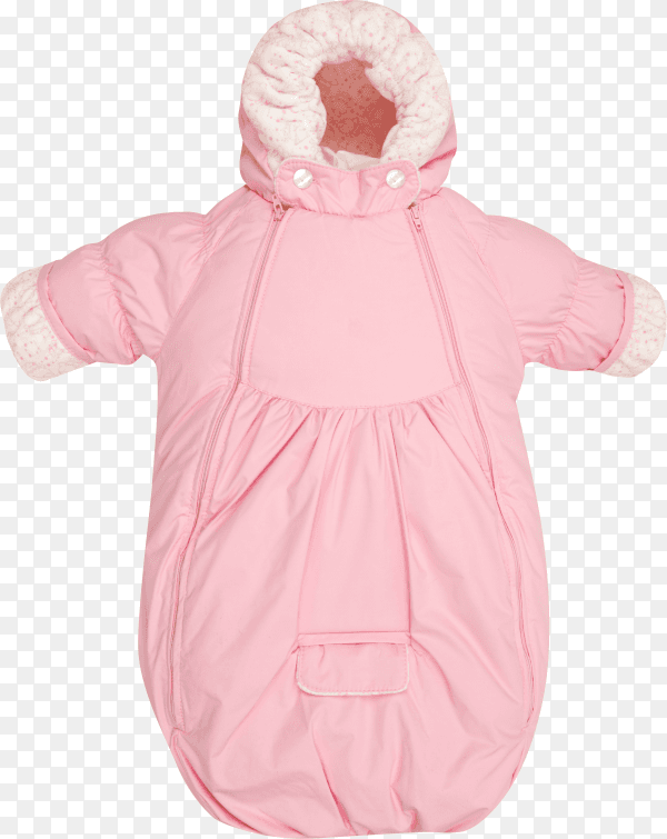Pink Baby snowsuit Coat bag on transparent background PNG