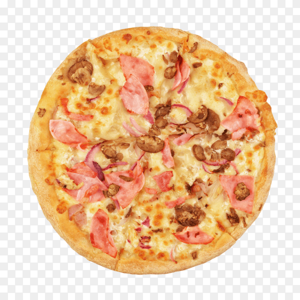 Pizza isolated on transparent background PNG