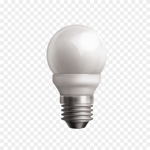 Power saving up bulb isolated on transparent background PNG