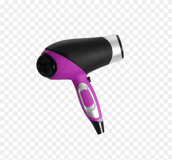 Purple Hair dryer isolated on transparent background PNG