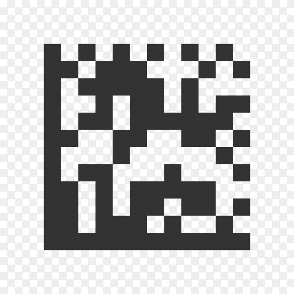 QR icon design on transparent PNG