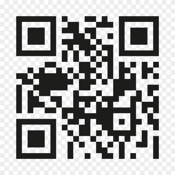 Qr code sign on transparent background PNG