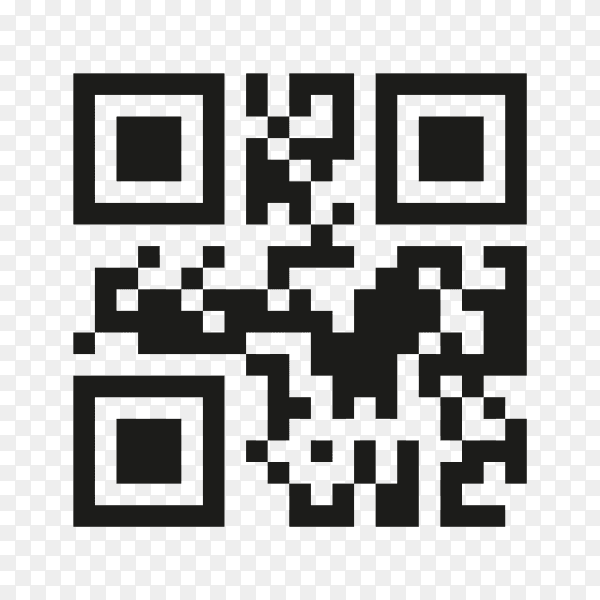 Qr code sign premium vector PNG