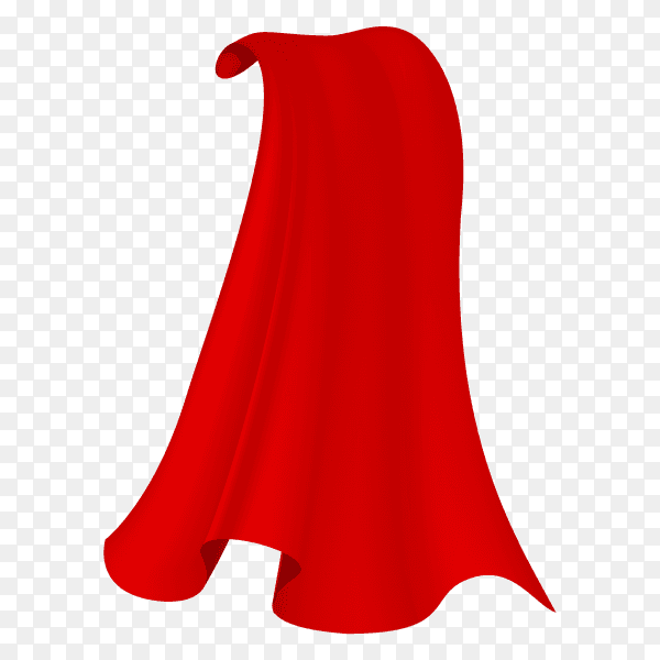 Red Cloak with flat design on transparent background PNG