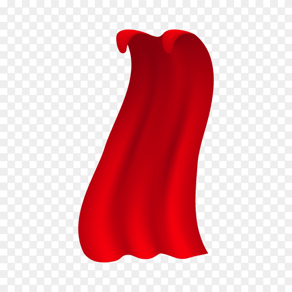 Red cloak isolated on transparent background PNG