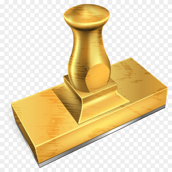 Rubber stamp on transparent background PNG