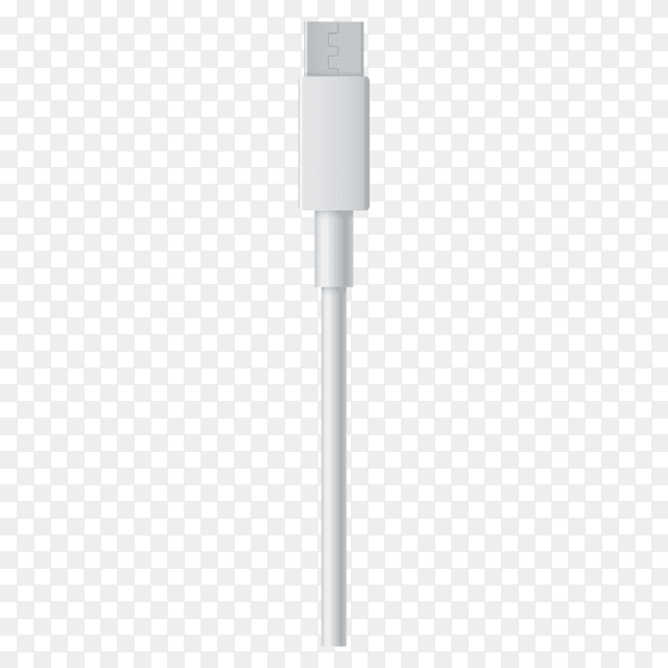 Smartphone charger cable on transparent background PNG
