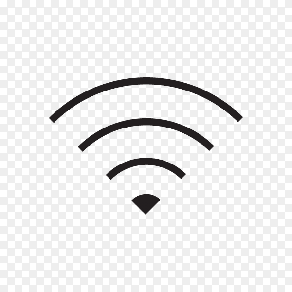 Smartphone internet signal icon . WiFi signal icon on transparent background PNG