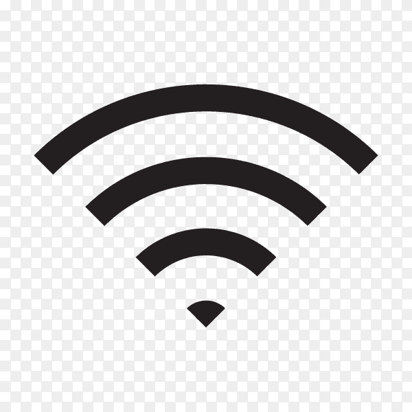 Smartphone internet signal icon. black Wifi icon design on transparent background PNG