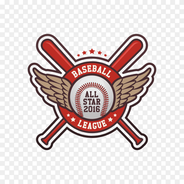 Sport Baseball Club Badge Logo on transparent background PNG