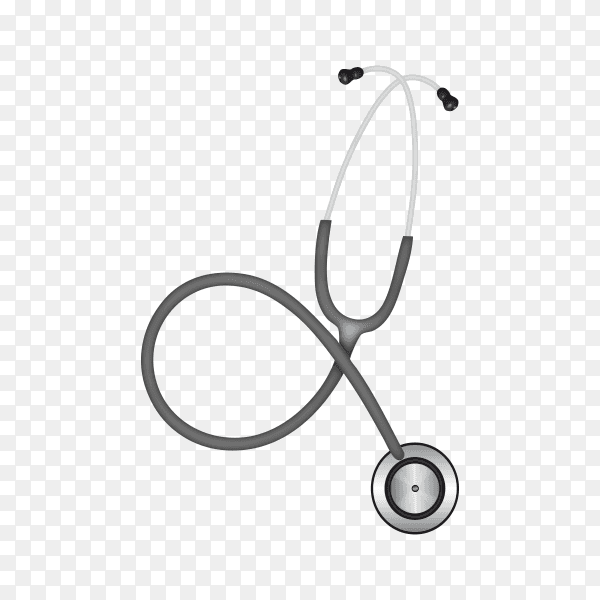 Stethoscope for medical check-up on transparent background PNG