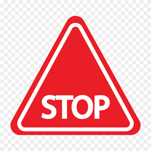 Stop sign isolate on transparent background PNG