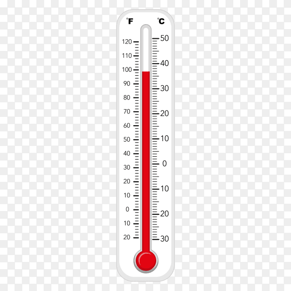 Thermometer icon on transparent background PNG
