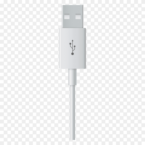 USB charger for smartphone on transparent background PNG