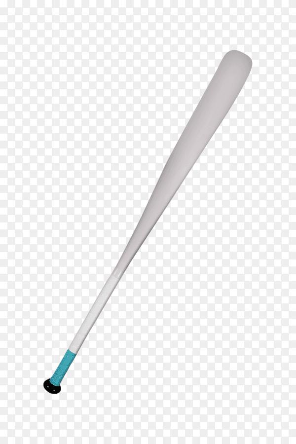 White baseball bat isolated on transparent background PNG