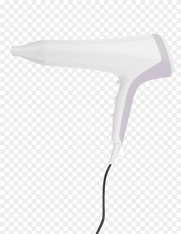 White hair dryer isolated on transparent background PNG