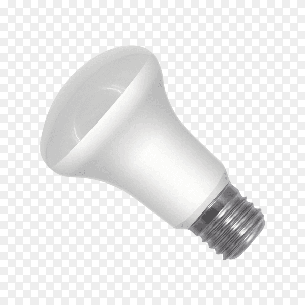 White light bulb isolated on transparent background PNG