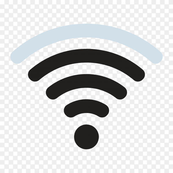 WiFi signal icon design on transparent background PNG
