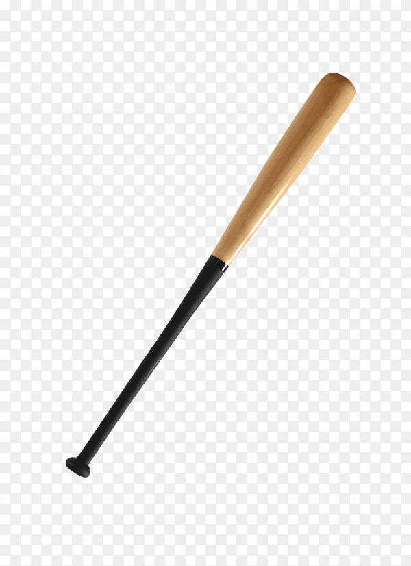 Wooden baseball bat isolated on transparent background PNG
