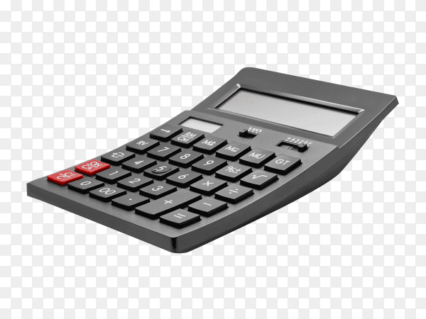 Electronic calculator isolated on transparent background PNG