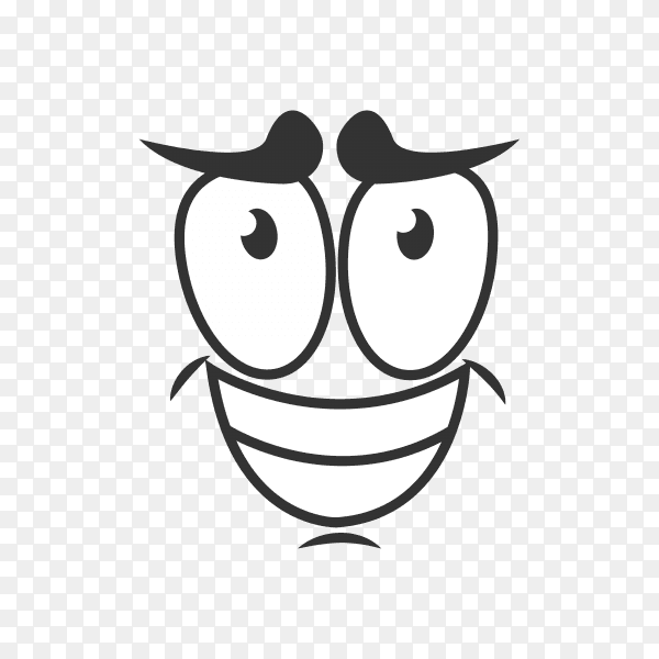 Sad face emoticon isolated icon design on transparent background PNG