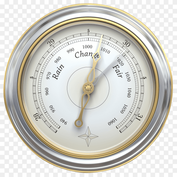 Barometer isolated on transparent background PNG
