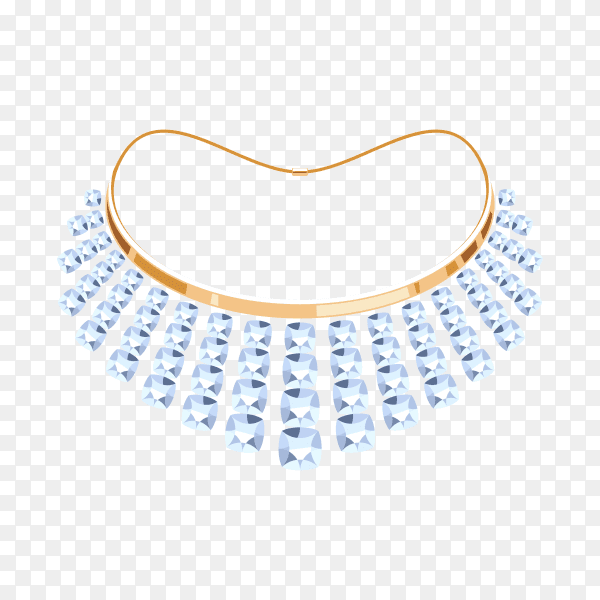 Beautiful And Elegant Diamond Necklace on transparent background PNG