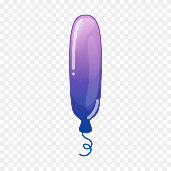 Beautiful balloon in purple color on transparent background PNG