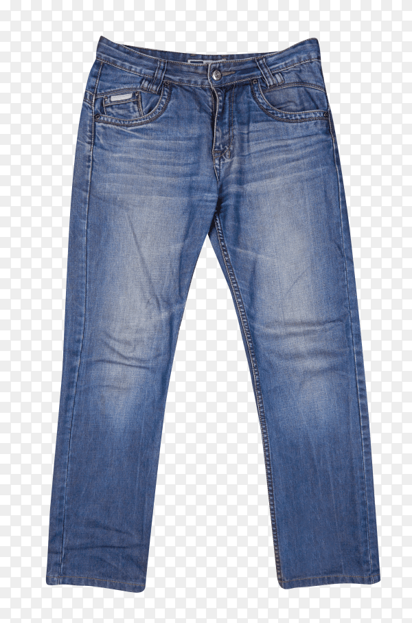 Beautiful casual jeans pants and clothes isolated on transparent background PNG
