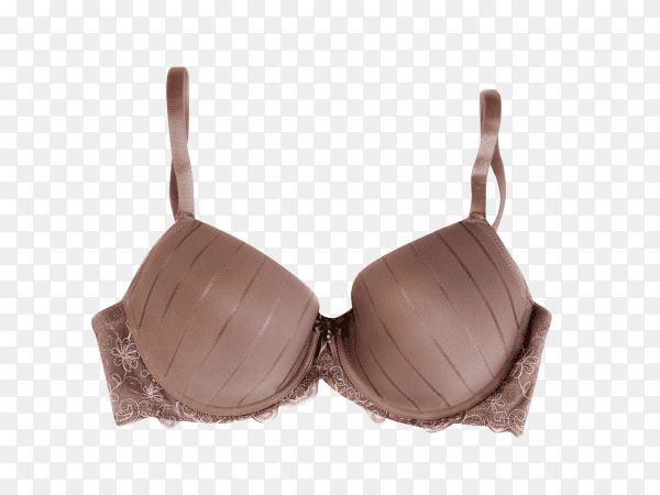 Beige bra on transparent background PNG