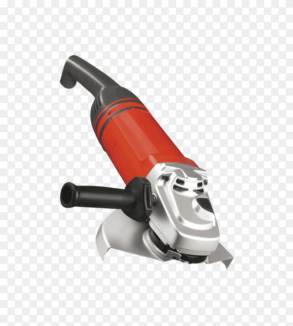 Big powerful angle grinder isolated on transparent background PNG