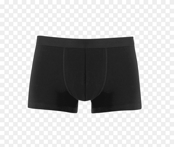 Black men's Boxer isolated on transparent background PNG