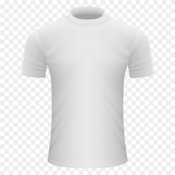 Blank white t-shirt template on transparent background PNG