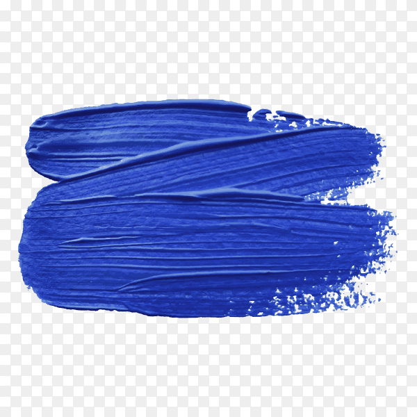 Blue brush stroke effect on transparent background PNG