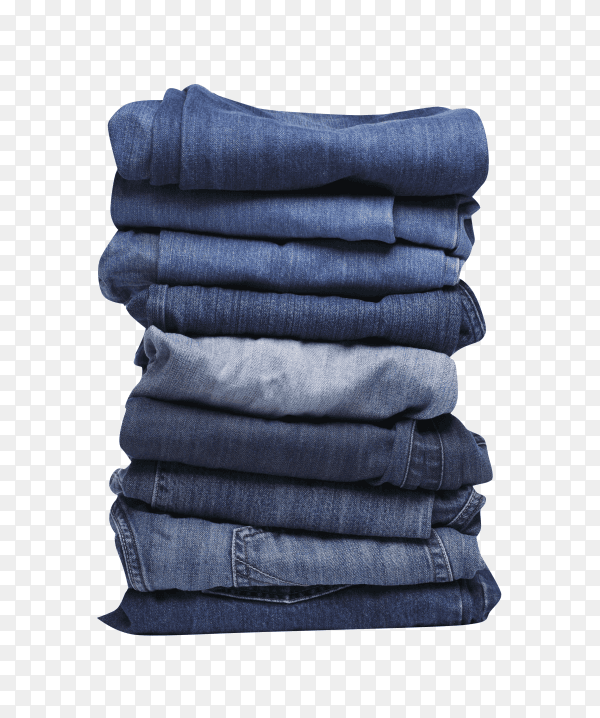 Blue jeans isolated on transparent background PNG