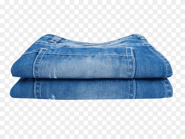 Blue jeans on transparent background PNG