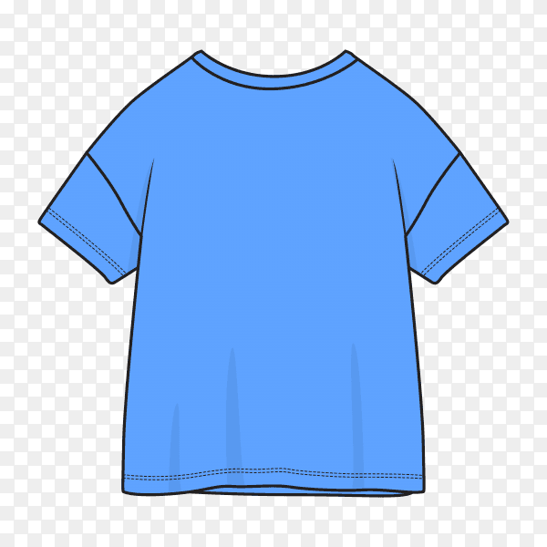Blue t-shirt isolated on transparent background PNG