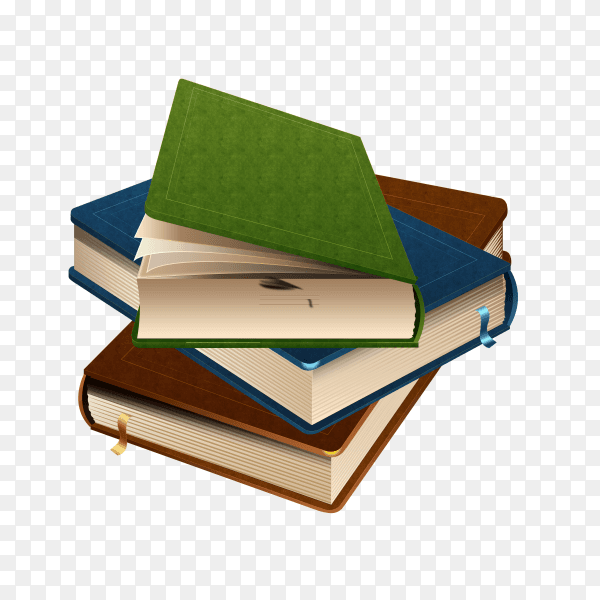 Books isolated on transparent background PNG