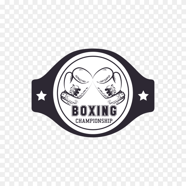 Boxing club logo on transparent background PNG