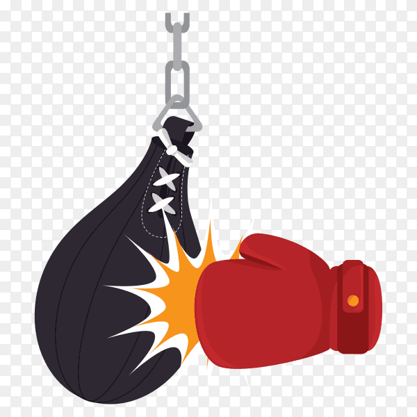 Boxing logo design on transparent background PNG