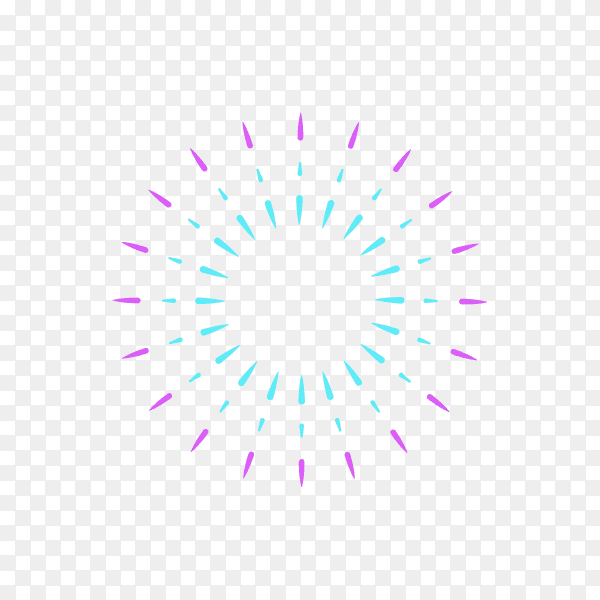 Brightly Colorful Firework on transparent background PNG