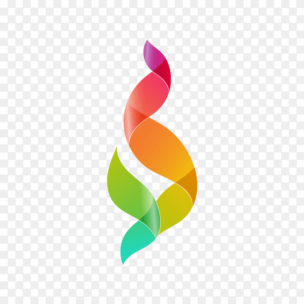 Colorful Abstract Shape Logo Template on transparent background PNG