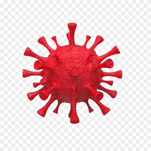 Coronavirus Bacteria Cell Icon on transparent background PNG