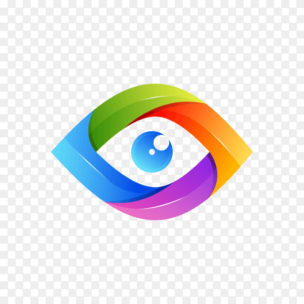 Creative Eye Concept Logo Design Template on transparent background PNG