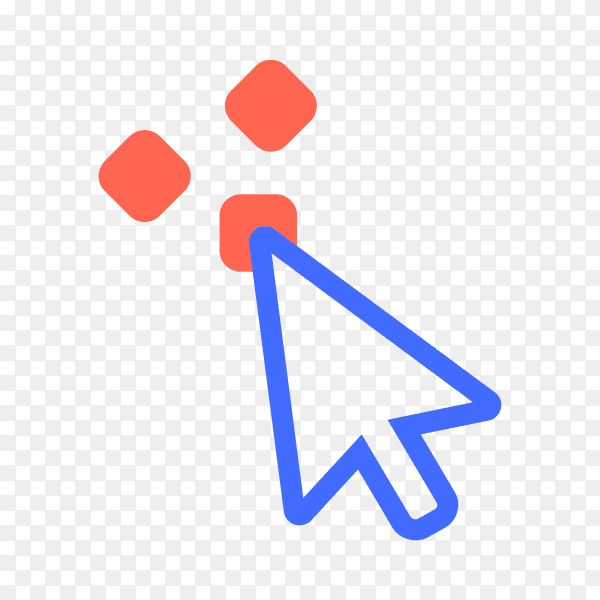 Cursor line icon. symbol in trendy flat style . Click arrow icon on transparent background PNG