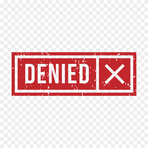 Denied Stamp Rubber illustration on transparent background PNG