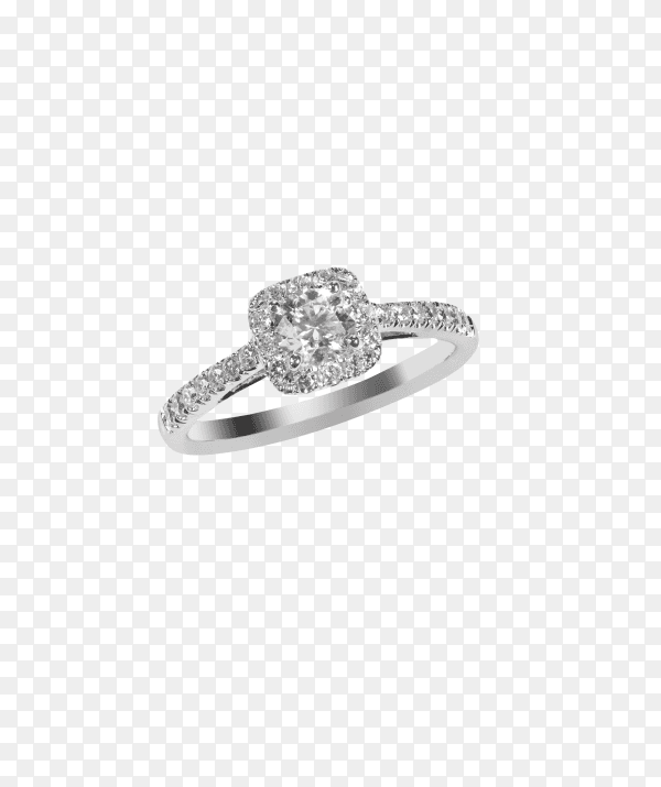 Diamond ring isolated on transparent background PNG