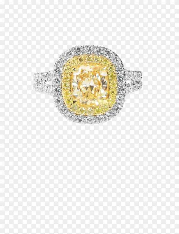 Diamond wedding ring on transparent background PNG
